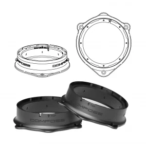 HELIX FlexMount CFMK165 - 6.5" 3D Printed Speaker Adapter | Pair - CFMK165 AUD.2 - Audi, Seat